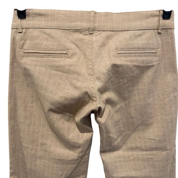 Marciano Striped Linen Blend Pants with Sequined Side Panel 2 - Picture 6 of 12